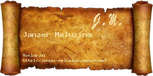 Janzer Meluzina névjegykártya